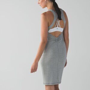 Lululemon Go For It Dress Size 8 Midi Dress Open Back Athletic Style